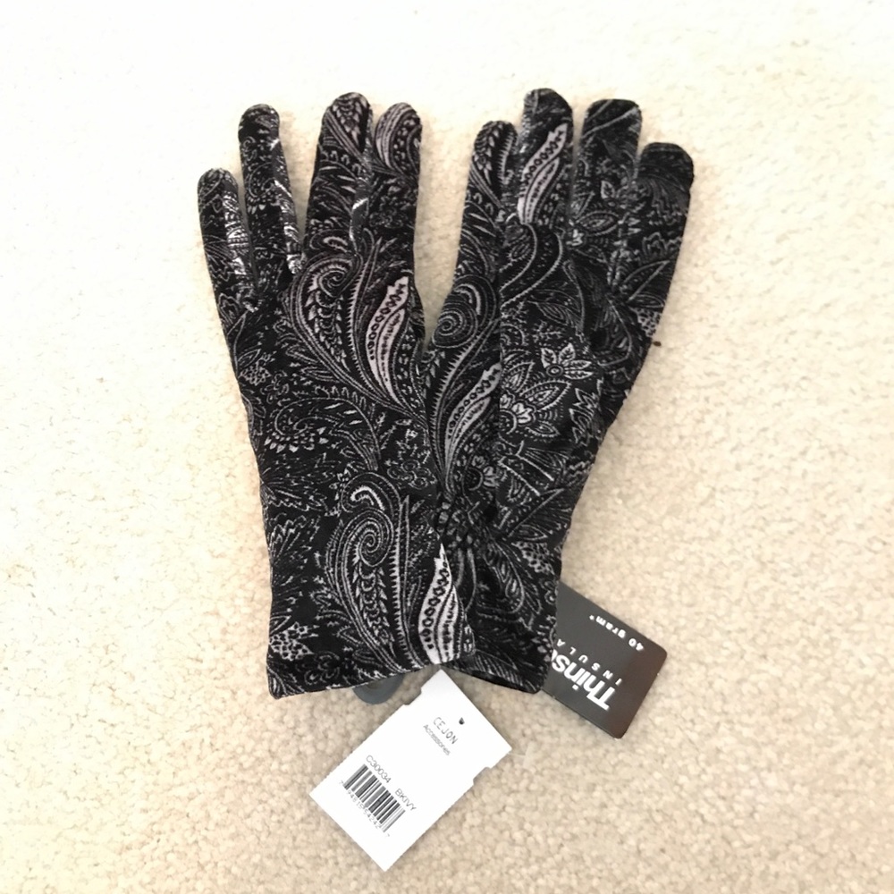 Black Paisley Gloves